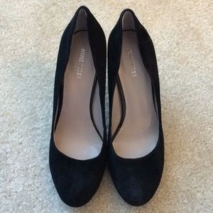 Nine West Black Suede 7 M Heels